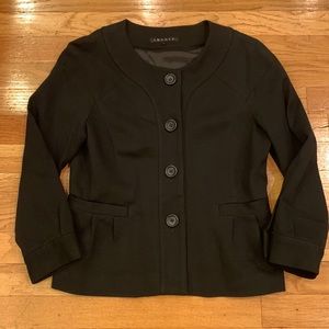 Theory No-Collar Button Front Blazer